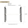 DIYHD 2 Tier Ceiling Mount Pipe Shelf Brackets, Industrial Rustic
