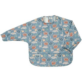 Loulou Lollipop Long Sleeve Mess Free Waterproof Bibs, for baby boys and girls 6-36 Months, Machine Washable, Travel Friendly (Jungle Friends)