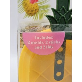 Evriholder Brand New Set Of 2 Tropic Like Its Hot Silicone Pineapple Popsicle Molds