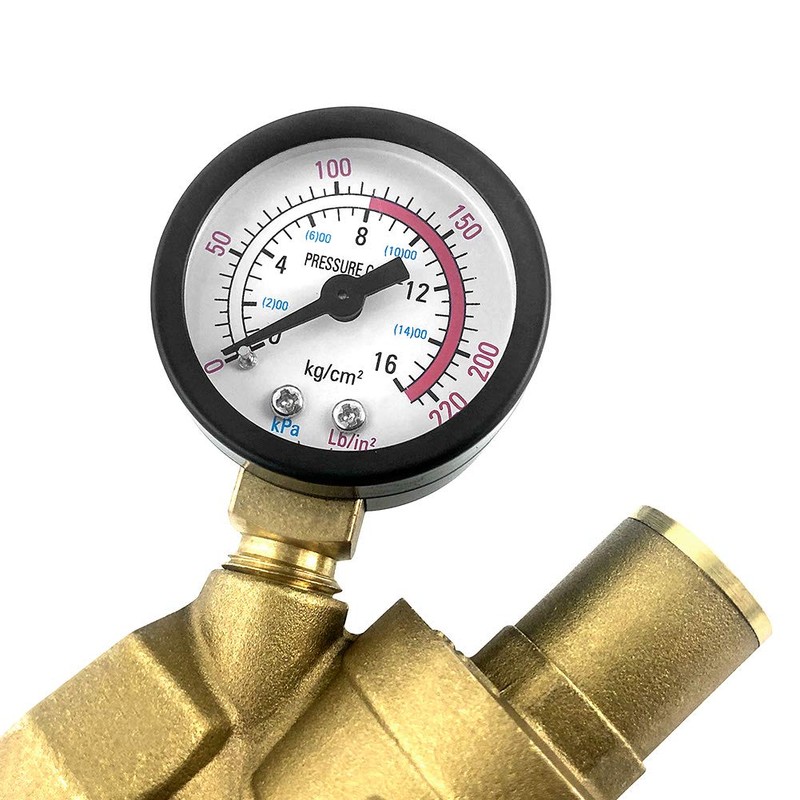 QWORK® DN20 Brass Water Pressure Regulator with Pressure Regulator Pressure