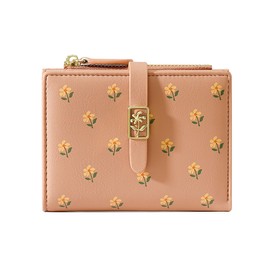 LZSXDWXY Women's Wallet, Fashion Cute Daisy Flowers Print Wallets with Exterior Zipper Around Coin Purse Bifold Bill Wallet with Credit Card Holder Id Window