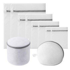 Fsaklaskdy Pack of 10 Laundry Bags, Washing Machine, Laundry Net with Zip, Premium Laundry Bag, Large, Durable Laundry Bag, Laundry Bag, Wash Bag for Protects Sensitive Laundry