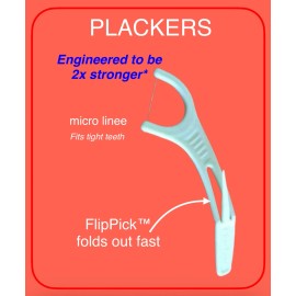 Plackers 450 CT, Plackers Micro Mint Dental Floss Tooth Picks Plastic Oral Teeth Flossers