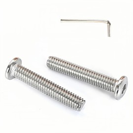 [20 Pack] 5/16-18 x 1-3/4" 304 Stainless Steel Flat Head Hex Socket Cap Screws A2-70 Grade 18-8 Bolts with Hex Key, Full Thread for Furniture, Machinery Marine (Corrosion Resistant)
