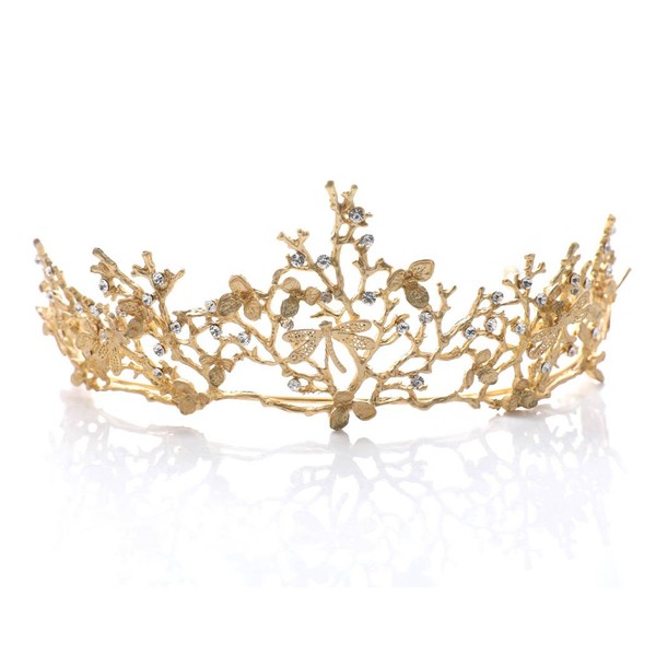 Aukmla Wedding Crowns and Tiaras Baroco Style for Women (Queen Style)