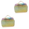 CORHAD 2pcs Multifunctional Pattern Makeup Holder Spacious for School Daily
