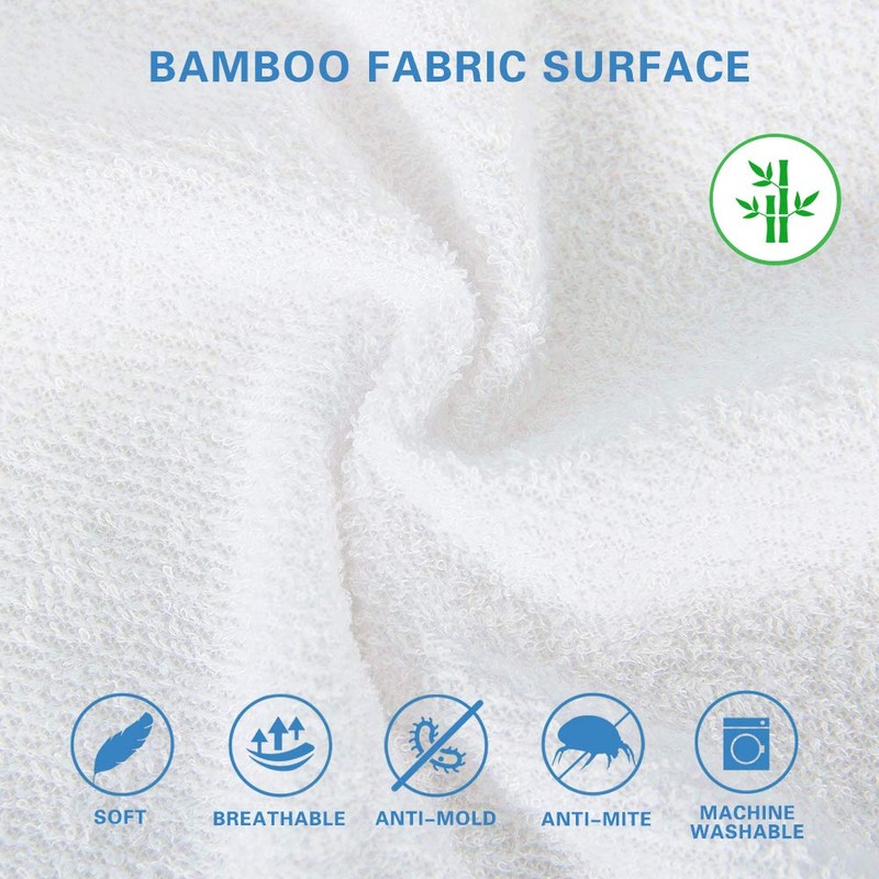 Bedecor Mattress Protector 180 x 200 cm Waterproof Breathable Bamboo