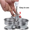 BOENLU Egg Poachers with 3 Stainless Steel Grids, Non Stick