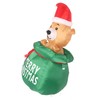 1.5m Christmas Inflatable Lovely Bear in Gift Bag with LED