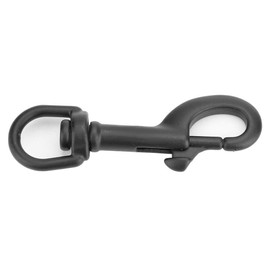 Tbest Scuba Hook, Stainless Steel Bolt Snap Diving Hook, Stainless Steel Swivel Carabiner Swivel Eye Snap Hook Carabiner Hook Kit Scuba Diving Accessories (75 mm - Black)