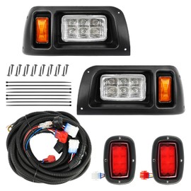 CartClan Club Car DS Led Headlight and Tail Light Kit 12 Volt for 1993-up Golf Cart Modified Assembly 101988001 101988002
