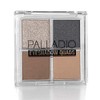 Palladio Quads de Sombras de Ojos Mate Aterciopelado Metálico Brillante