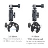 TELESIN Camera Clamp Mount Bike Motorcycle Handlebar Mounts Accessories, 360