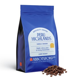 Peru Highlands Whole Bean Coffee, Light Roast, Citrus & Honey Floral, Andes Grown, 2.2lb