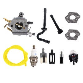 USPEEDA Carburetor for Stihl MS192 MS192T MS192TC Carb C1Q-S125 C1Q-S258 1137 120 0650 Fuel Line Primer Bulb