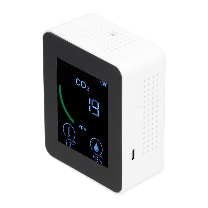 Air Quality Detector Digital USB Charging Carbon Dioxide Monitor Temperature