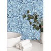 CASAPALACE Peel and Stick Glass Tile, 12" x 12" Light