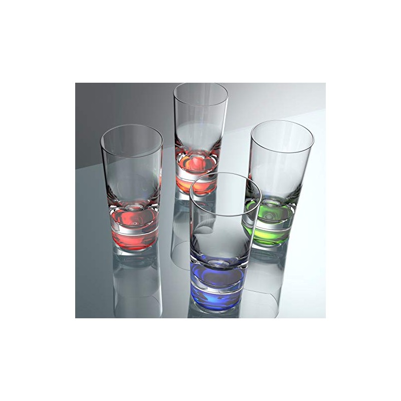 QG 12oz Clear Acrylic Plastic Teardrop Drinking Glass with Heavy