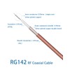 POBADY Cable RG142 Cable Coaxial de Radiofrecuencia de baja Pérdida
