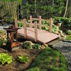 Garden Bridge,Wooden Arch with Safety Side Rails,Footbridge Decorative Backyard Bridge,Outdoor