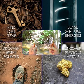 MyDeal Products MyDeal Solid Copper and Brass Dowsing Rods with Smooth Movement for Tracing Spritual Energy Chi, Ghost Hunting, Water Divining, Finding Gold, Locating Lost Items or Answering Questions!