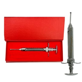 10mL Pinky Pump Syringe for Snake and Reptile Feeding | Multidosage Automatic Feeding Syringe | Chrome Plated