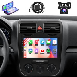 Leadfan Android Car Radio for Volkswagen Passat Jetta Tiguan Wireless CarPlay Android Auto, 10.1Inch Touch Screen Stereo for VW Jetta GPS Navi Bluetooth WiFi FM SWC AHD Camera