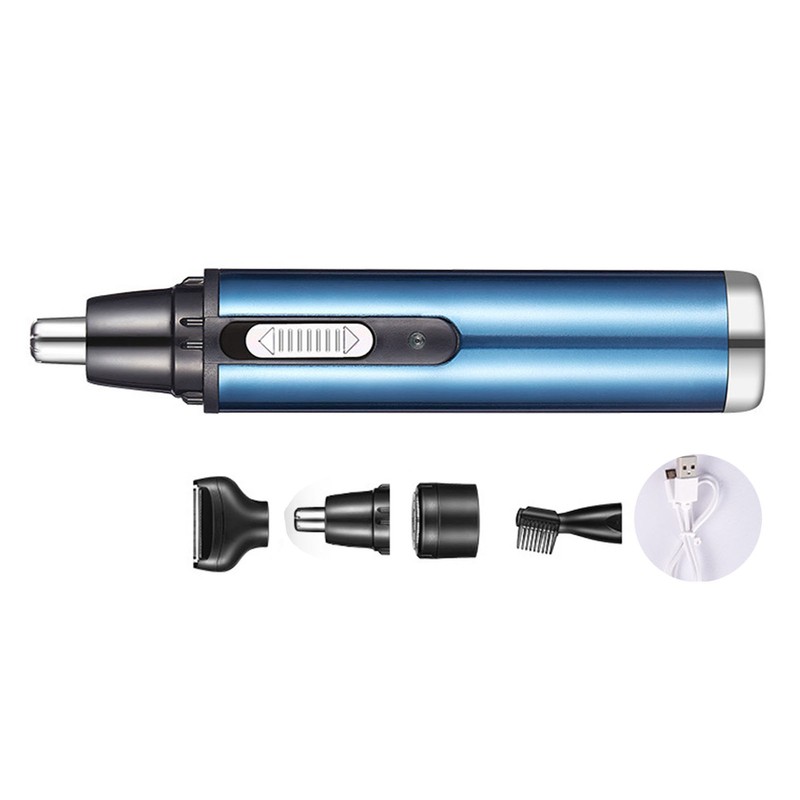 4 in 1 Nose Hair Trimmer USB Waterproof Cleanable Detachable