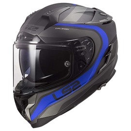 LS2 Helmets Challenger GT Full Face Street Helmet (Fusion Matte Titanium/Blue - XXX-Large)