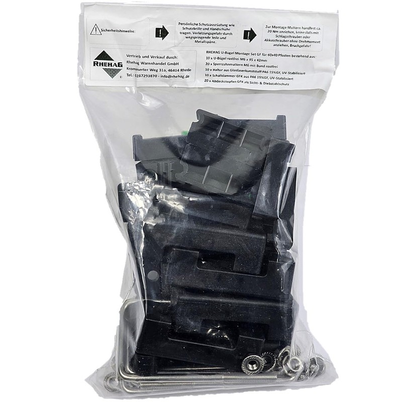 RHEHAG U-Bolt Mounting Set GF 60 x 40 Post Double