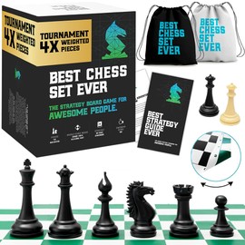 Best Chess Set Ever 4X Professional Chess Set with Weighted Staunton Pieces