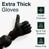 Disposable Black Nitrile Gloves Small 100 Count - Extra Thick