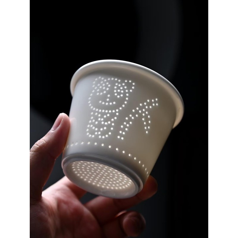DEKNBE Ceramic Tea Cup with Infuser Basket and Lid, Steeps
