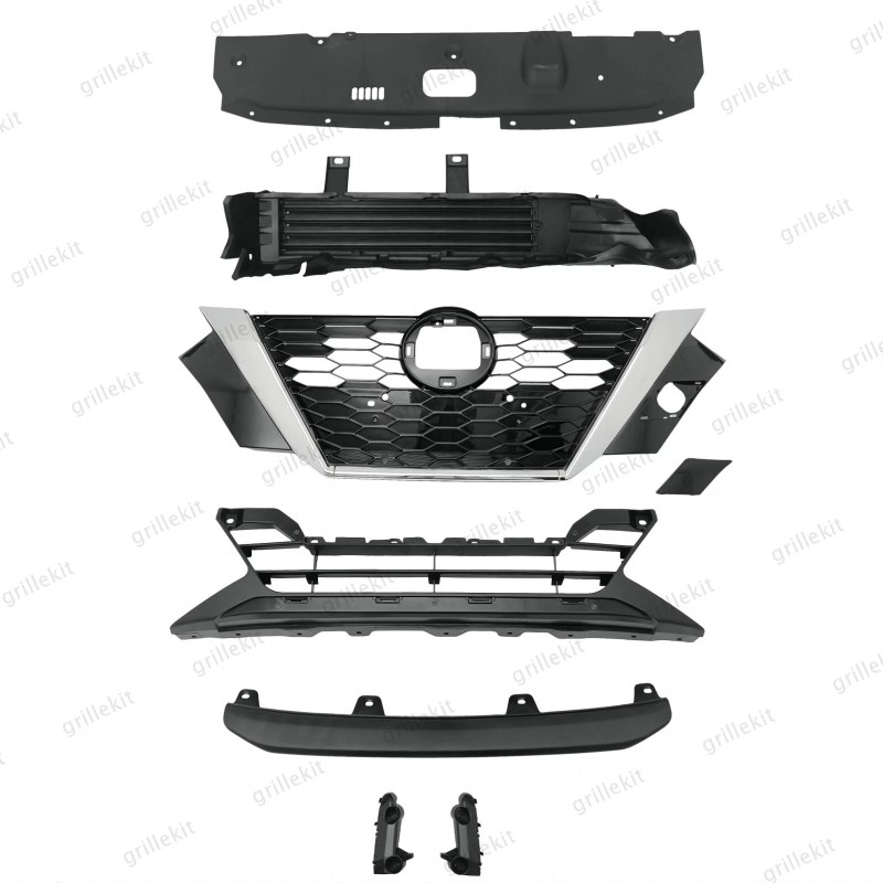 ROKY 8PC For Sentra 2020-22 Front Radiator Shutter Upper Lower