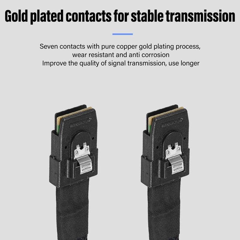 Mini SAS SFF 8087 Cable Dual Straight Head Computer Server
