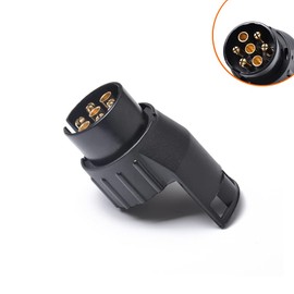 Namvo Cables, Adapters & Sockets - 7 To 13 Pin Plug Adapter Trailer Connector 12V Towbar Towing Durable Waterproof Plugs Socket Adapter Protects Connections Female
