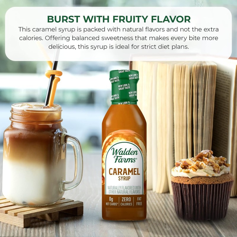 Walden Farms Caramel Syrup – Perfect for Coffee, Desserts, Ice