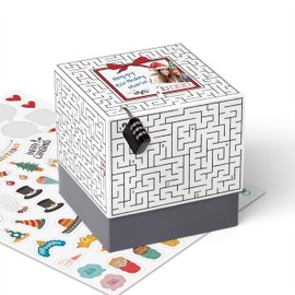 SURPRISA gift box, puzzle box money gift packaging, for vouchers, labyrinth puzzle, size M (16cm)