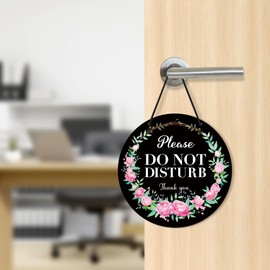 Putuo Decor Please Do Not Disturb Door Sign, Meeting In Progress Door Sign, PVC Round Welcome Please Knock Sign For Therapists Office Clinic Treatment Double Sided Plaque 9 in