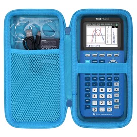 co2CREA Hard Case compatible with Texas Instruments TI-84 Plus CE/TI-84 Plus/TI-Nspire CX II CAS/TI-Nspire CX II/TI-83 Plus/TI-89 Titanium/TI-85 / TI-86 Color Graphing Calculator, Blue