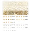 Loopunk 720 PCS Pearl Beads Set, Round Star Heart Spacer