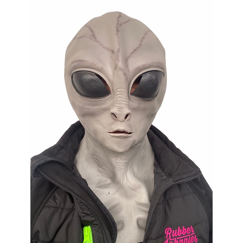 Rubber Johnnies Grey Alien MASK, Latex, Adult One Size, Fancy