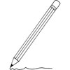 'Drawing Pencil' Rubber Stamp - Unmounted Design for Crafting &