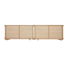 Zippity Outdoor Products ZP19072 1.9 H x 3.6 ft W WoodTek Vinyl Cedar Color Slatted Puppy Kit (2 Panels) Portable Fence