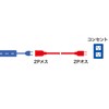 Sanwa Supply TAP-EX2107BK Power Extension Cord 23.0 ft (7 m),
