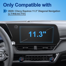 Coleya Anti-Glare Matte Screen Protector for 2025-2026 Chevy Equinox (LT/RS/ACTIV) 11.3-inch Touch Screen, 9H Tempered Glass 2026 2025 Chevy Equinox Accessories HD/Anti-Fingerprint 11.3"