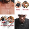 JSTHHTT Men's Silver Cross Necklace with Cross Pendant Chain Christianity