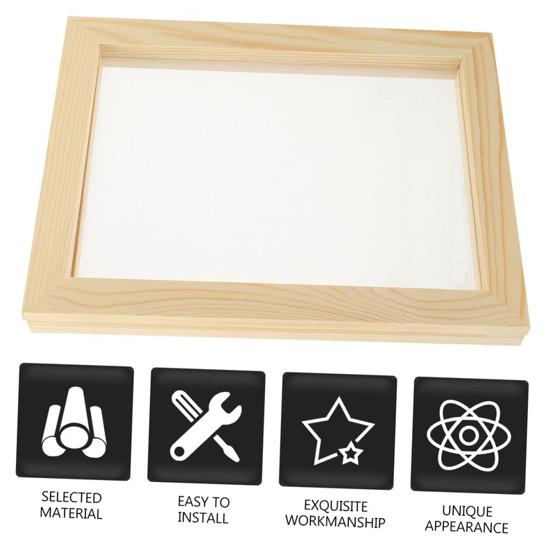 PLAFOPE Paper Frame Wood Educational Experiment Children Present Dried Papermaking
