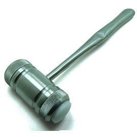 PREMIUM INSTRUMENTS Dental Mead Mallet 7.5" Head 7.29oz W/ 2 Replaceable Nylon Caps Orthodontics Stainless Steel