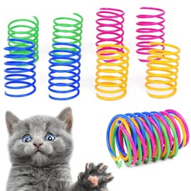 EarthPETS Cat Spiral 60 Pcs in Pack Colorful Springs Toys, Bouncy Coils for All Cat Breeds to Bite, Swat & Chase, Keeps Cats Entertained for Hours, 3 inches Long, Multi Colors Spring Toy